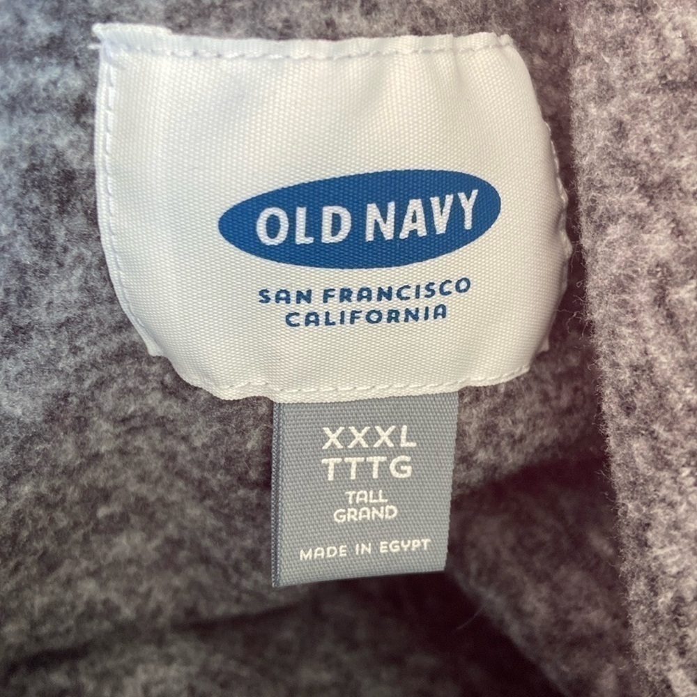 NWT Men’s Charcoal Micro Fleece Pullover by Old‎ Navy - 3XL Tall - Picture 7 of 8